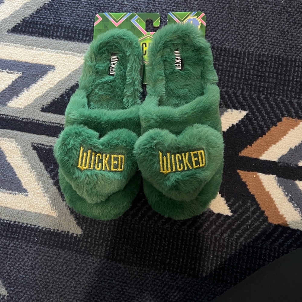 Wicked Cozy Green Slippers